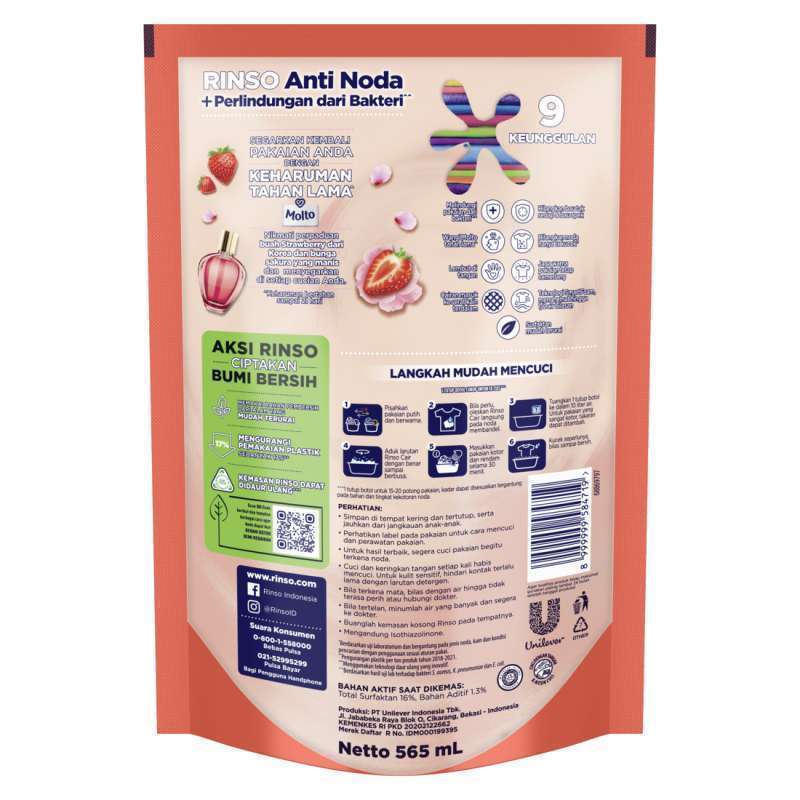 Jual Medan - Rinso Molto Deterjen Cair Korean Strawberry ...