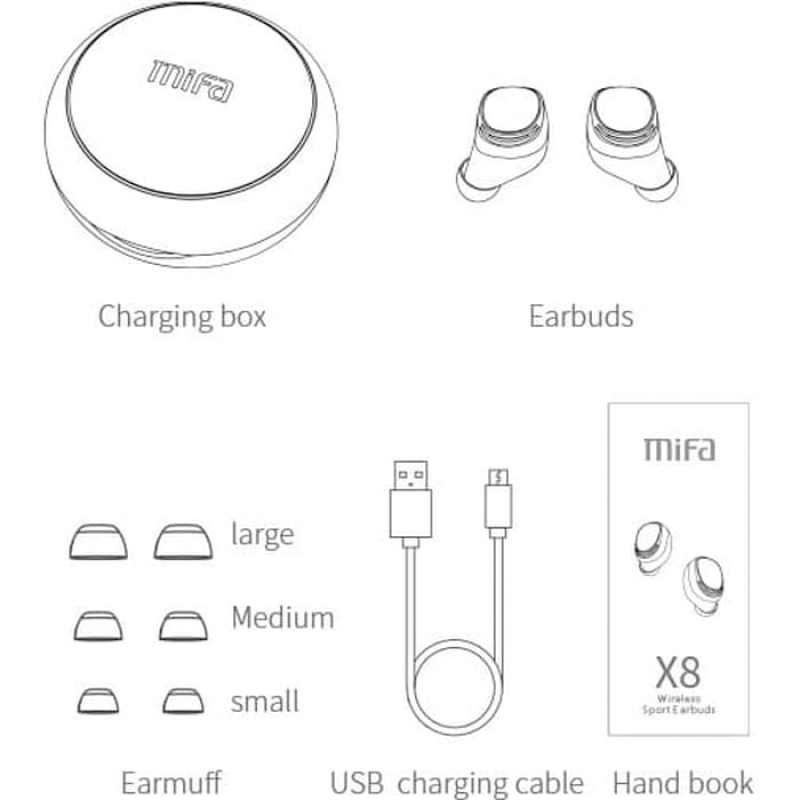 Promo Mifa X8 Suksesor X1 Sport Tws Bluetooth Headset White