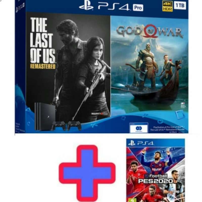 Promo Ps4 Pro 1 TB 2 Stick 3 Game Ps4 PES 2020 God Of War