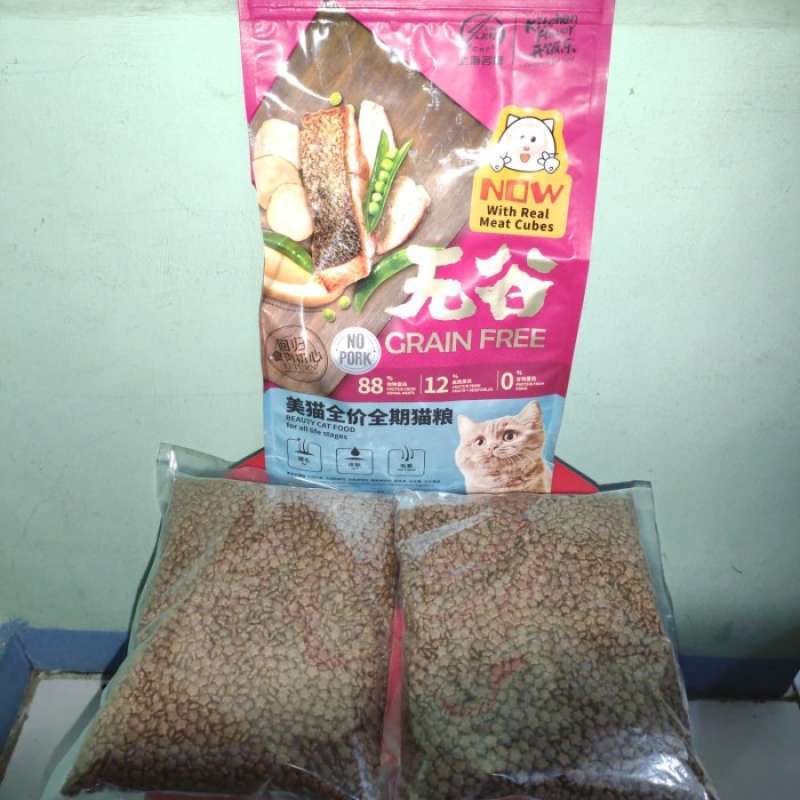 Promo [no Brand] Makanan Kucing Kitchen Flavor Grain Free Beauty