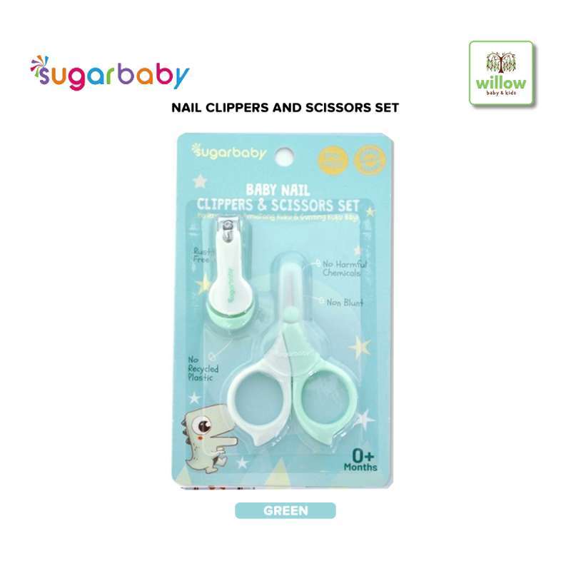 Jual Sugar Baby Nail Clippers Scissors Set Green di Seller