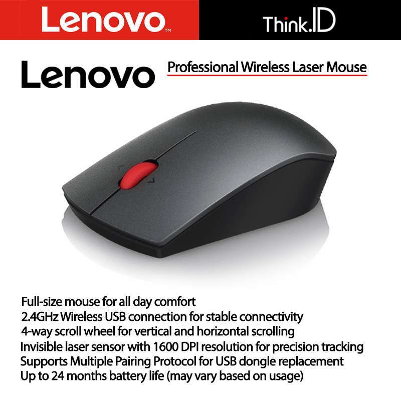Promo Lenovo Professional Wireless Mouse 4X30H56886 Diskon 1% di Seller  Think.id Official Store - Kota Surabaya, Jawa Timur | Blibli