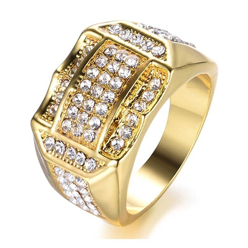 Jual H Ikea Fashion Wide Eternity Band Gold Round Diamond Men S