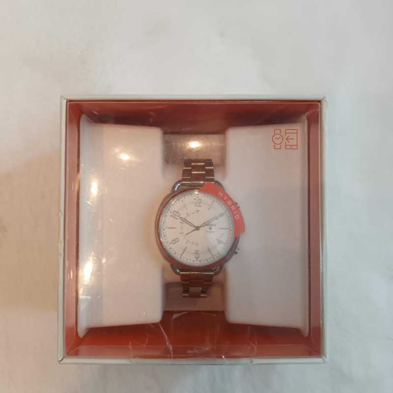 Jam Fossil Women Hybrid Smartwatch Analog Silver Dial FTW1202