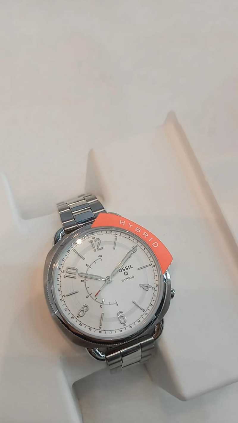 Jam Fossil Women Hybrid Smartwatch Analog Silver Dial FTW1202