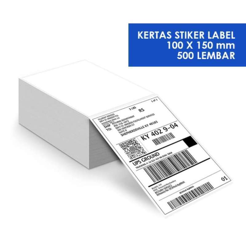Promo Kertas Label Printer Thermal 100x150 mm 500 Lembar ...