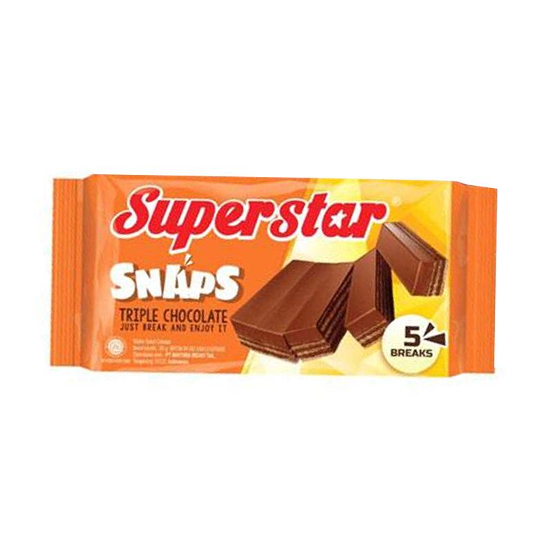 Jual Superstar Triple Chocolate Snaps Wafer 28 G X 12pcs bks Di