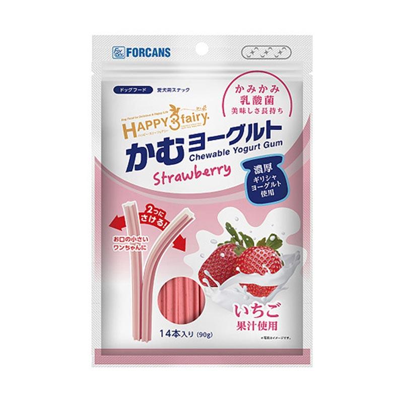Jual Forcans Happy 3 Fairy Chewable Yogurt Gum Strawberry 90g Online November 2020 Blibli
