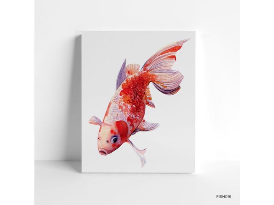 Jual Tolkien Lukisan Ikan Koi Dekorasi Dinding 20 X 25 Cm Murah