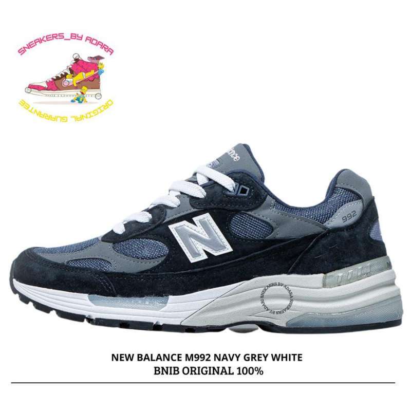 Jual sepatu new balance original BNIB New Balance M992GG Navy Grey