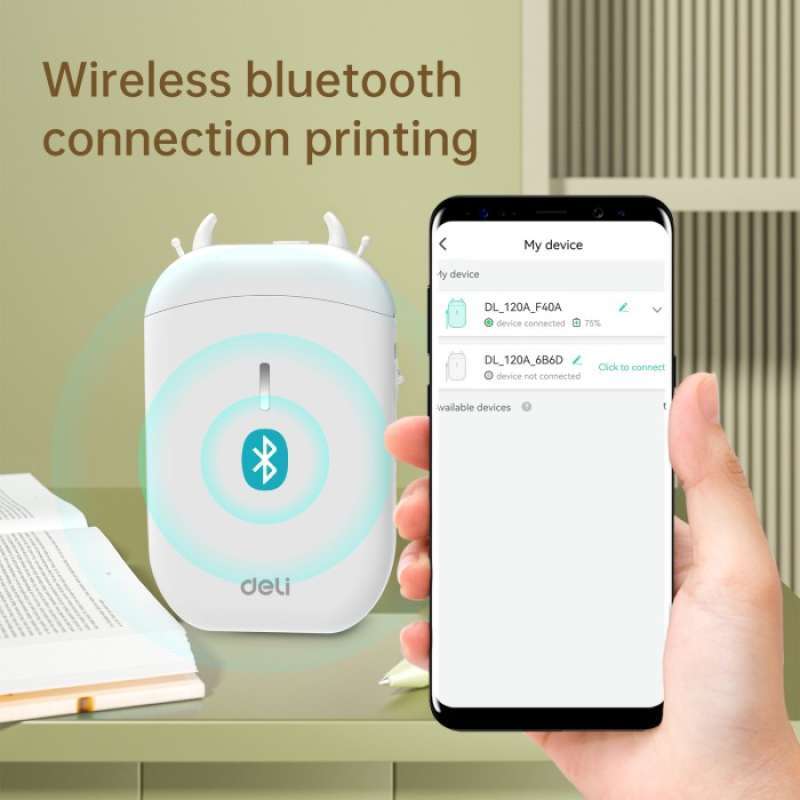 Promo Deli Portable Label Printer Mesin Pencetak Label ...