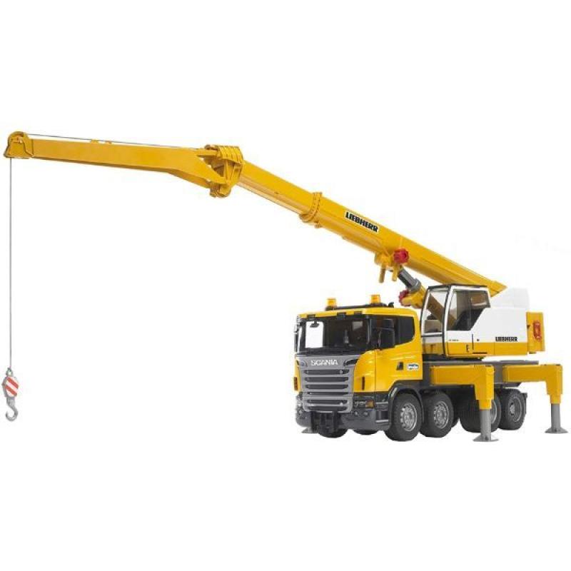bruder 03570 scania r series liebherr crane truck with light and sound module made germany box tidak mulus