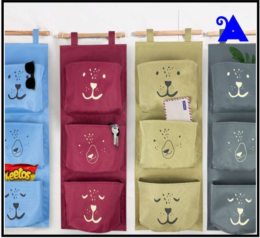 Jual NA Pouch Gantung 3 Sekat Hanging Pouch Organizer Storage