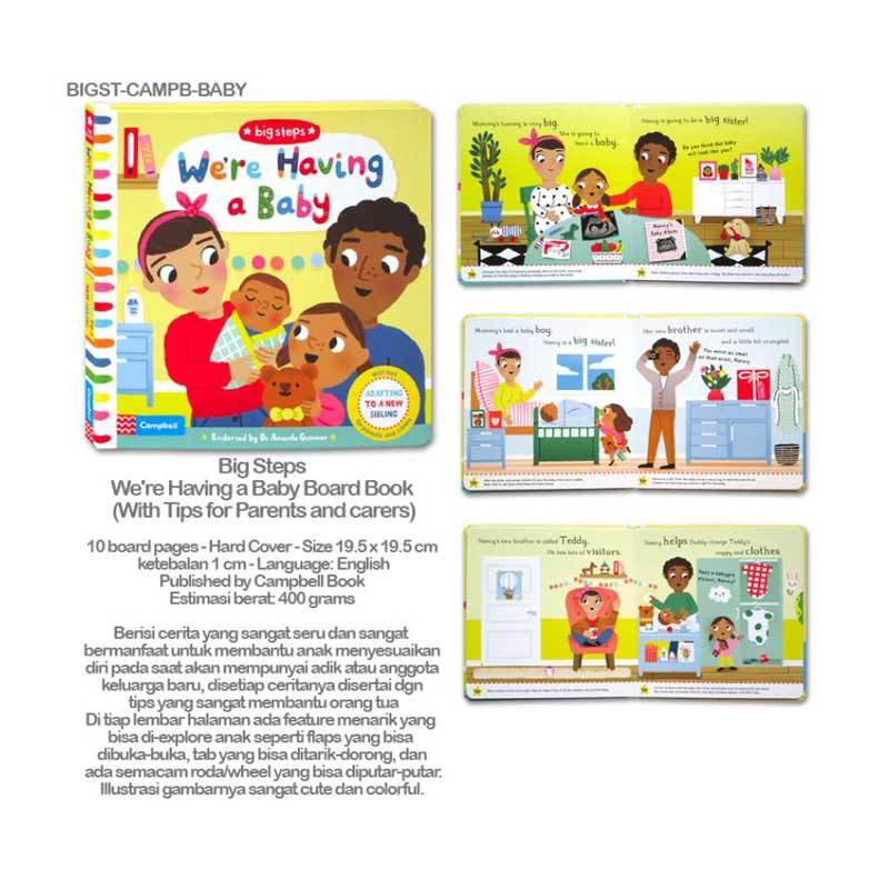 Jual Campbell Books Big Steps We Re Having A Baby Board Book With Tips For Parents And Carers Buku Edukasi Anak Anak Online Desember 2020 Blibli