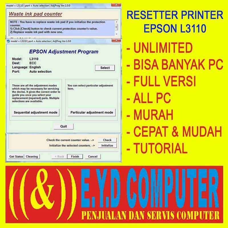 epson l3110 resetter printer unlimited all pc full versi