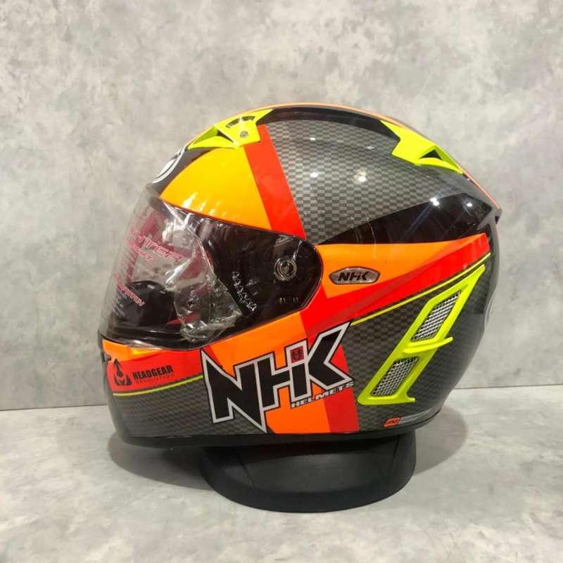 Jual Helm NHK Terminator T Racing Bold Black Orange Glossy Limited