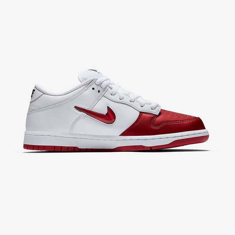 Nike SB Dunk Low Supreme Jewel Swoosh Red Men's - CK3480-600 - US