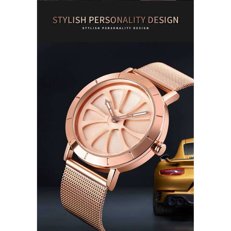 SKMEI 9204 Original Arloji Jam Tangan Rantai Pria Analog Tahan Air 30M  RoseGold