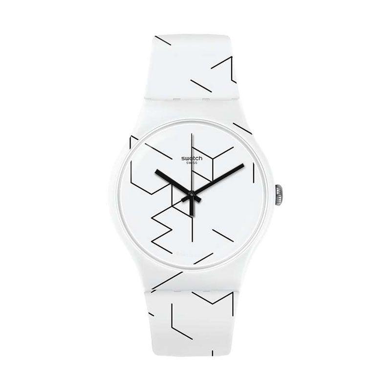 Jual Swatch Originals Suow164 Meiro White Dial White Rubber Strap Online Desember 2020 Blibli