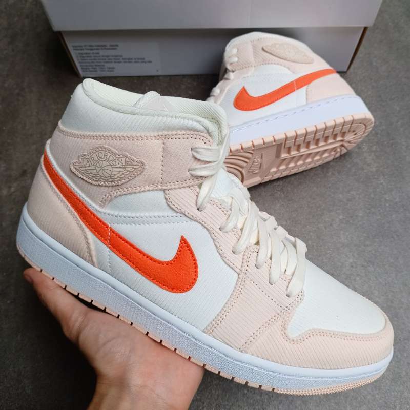 air jordan 1 mid corduroy sail rose