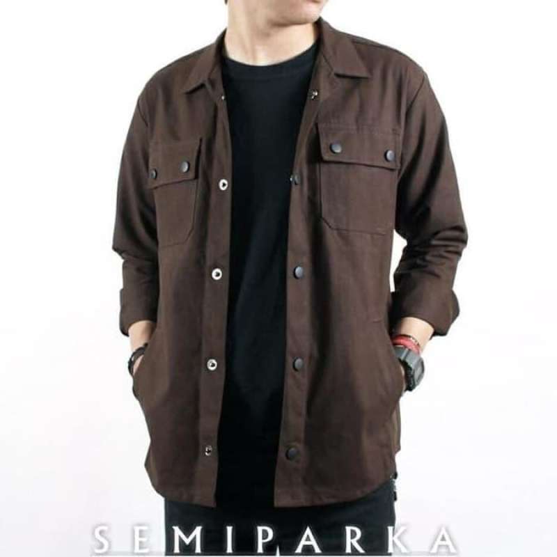 jaket semi parka navy