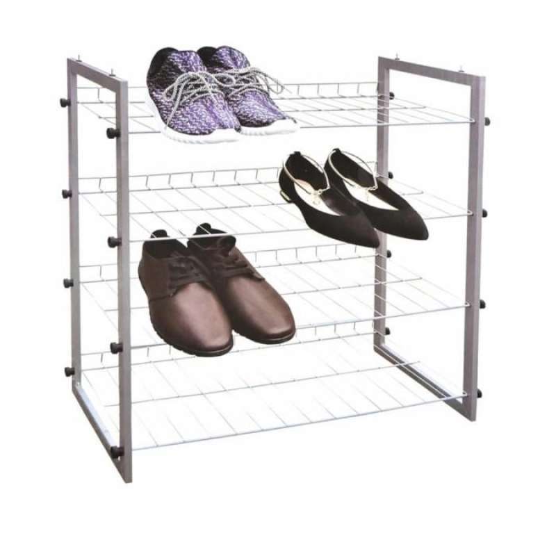 Jual Krisbow Rack Sepatu 4 Tingkat Silver Ori Ace Hardware di