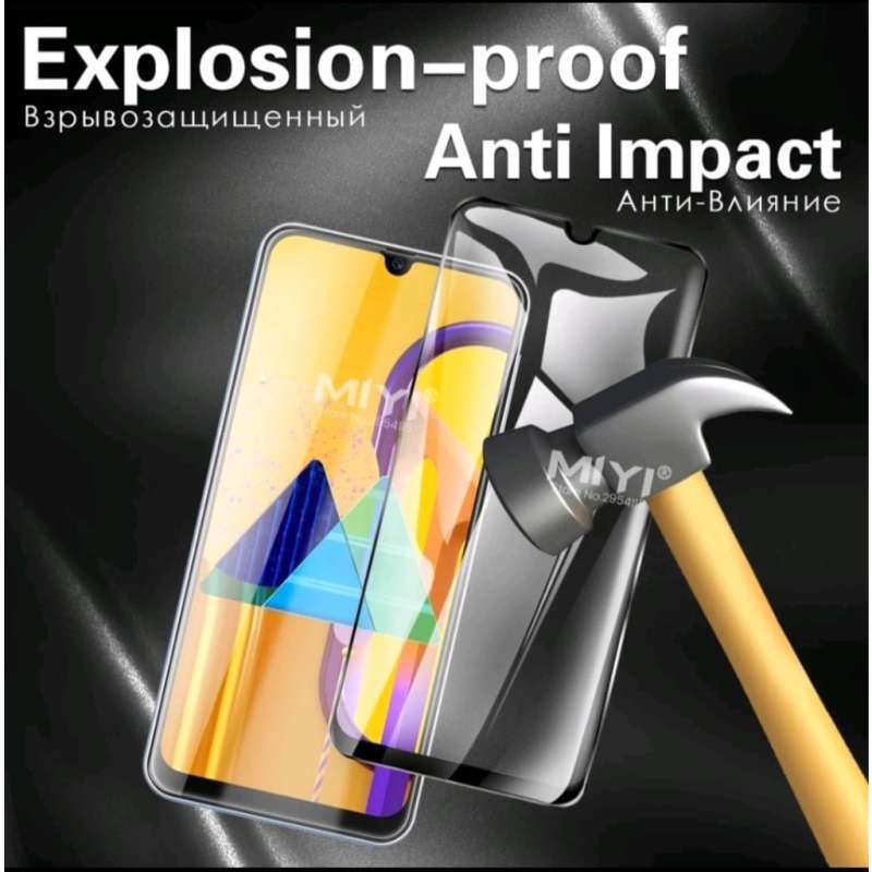 Promo Tempered Glass Layar Samsung M21/ M30S Full Cover Anti Gores Kaca