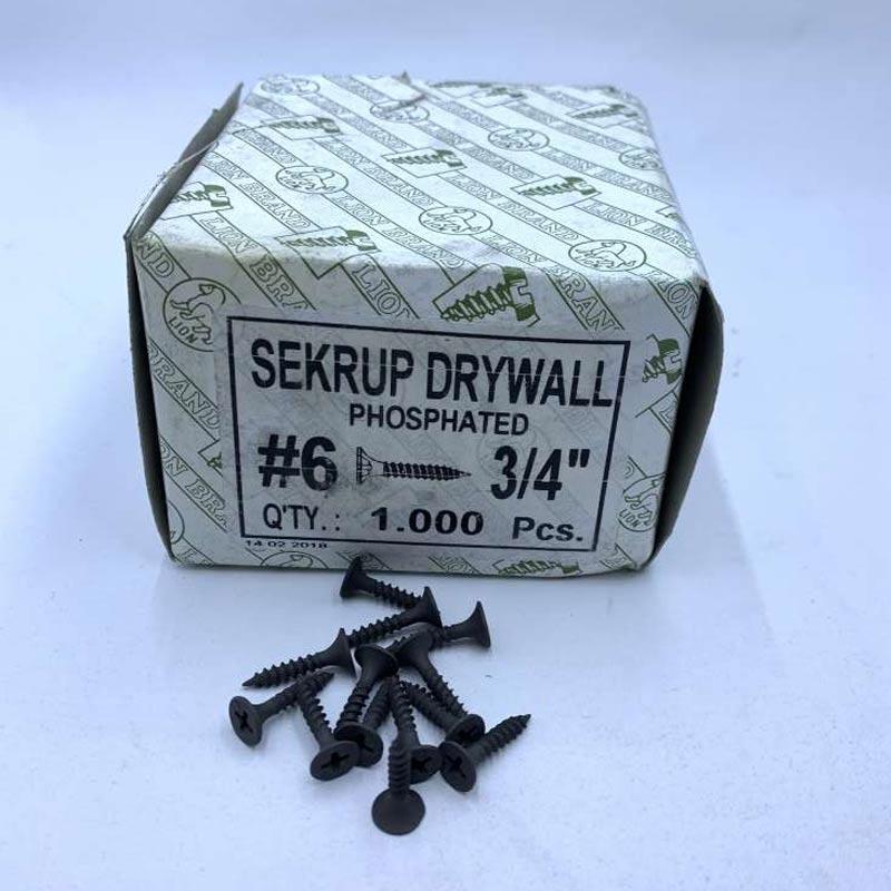 Jual Lion Drywall Sekrup Gypsum 6 X 3 4 Online Oktober 2020 Blibli Com