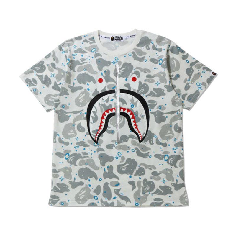 Jual BAPE Space Camo Shark T Shirt Pria White di Seller True OG