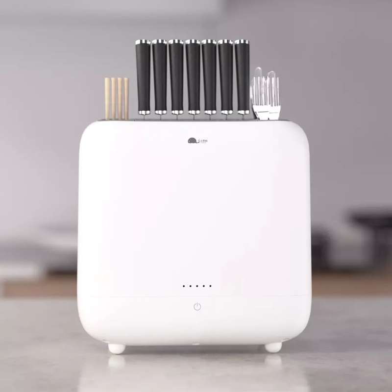xiaomi youpin smart uv heat drying knife chopstick holder kitchen cutlery disinfection storage box cn plug