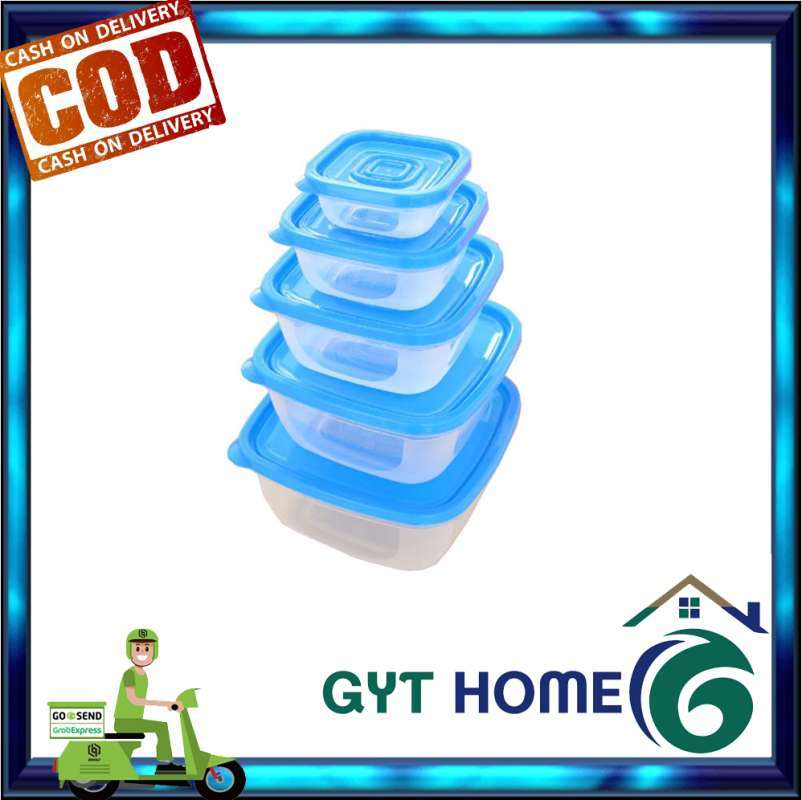 Jual Kotak Wadah Toples Plastic 5 In 1 Set Ramah Tempat Kotak Termurah Online Oktober 2020 Blibli Com