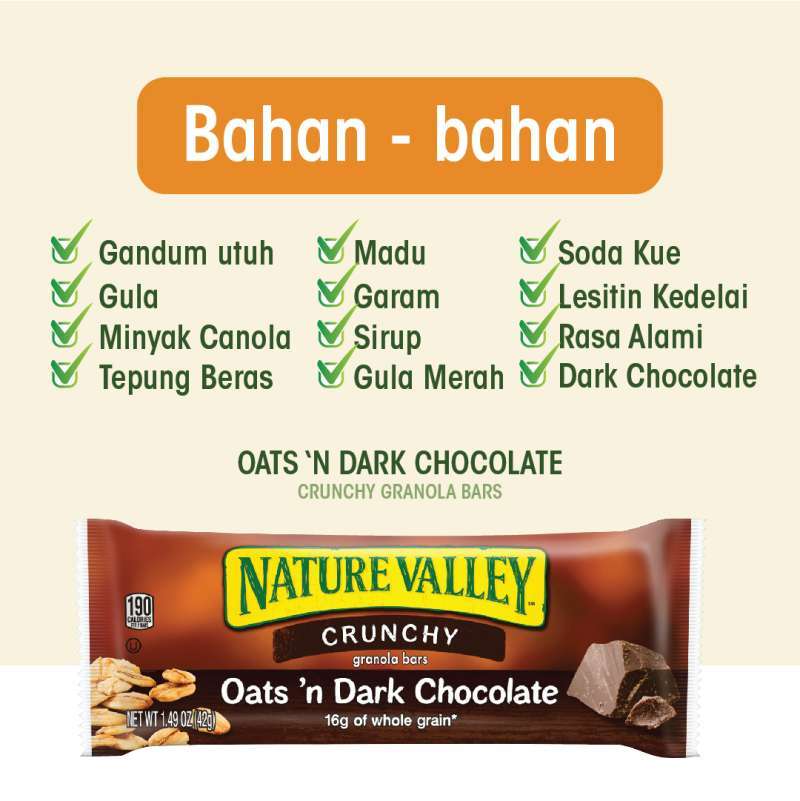 Jual Beli 3 Gratis 1 - Nature Valley Granola Bar Oats & Dark ...