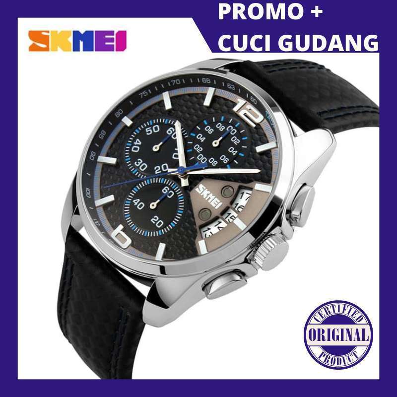 Jual SKMEI Jam Tangan Analog Pria 9106 Biru jam skmei jam