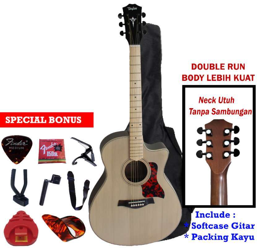 Jual Gitar Akustik Taylor Double Run Neck Utuh Online Desember 2020 Blibli