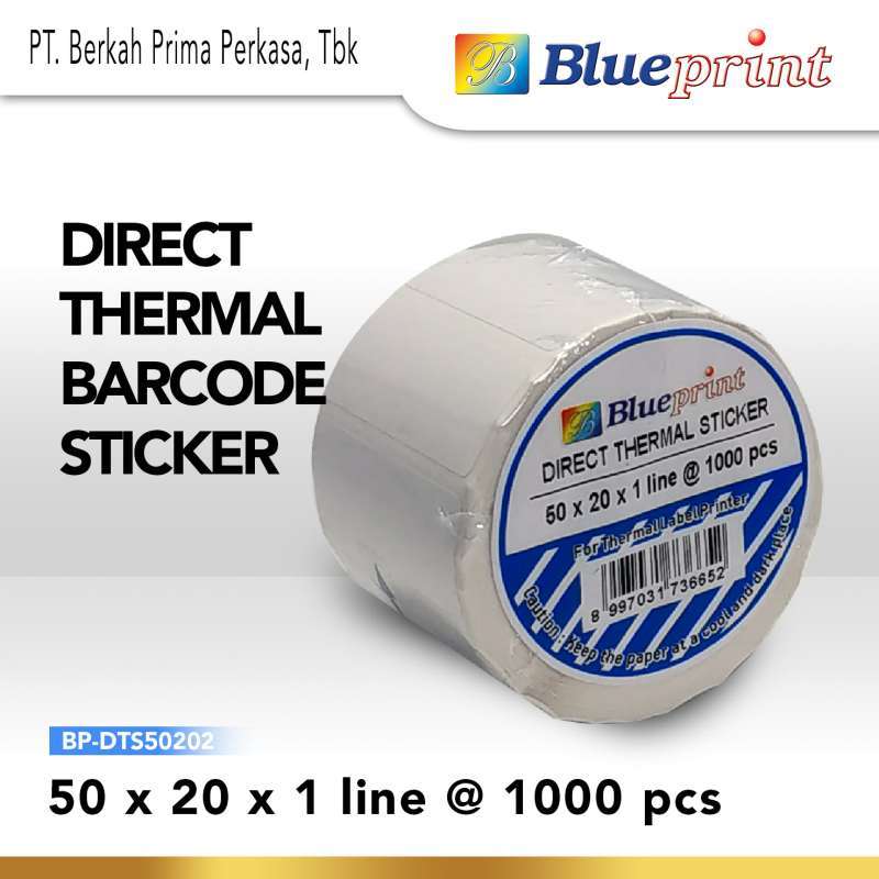 Jual BLUEPRINT Direct Thermal Sticker / Label Stiker 50x20x1 ...
