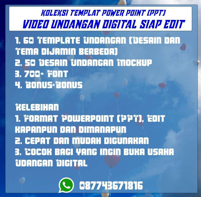 Jual Template Undangan Pernikahan Digital Powerpoint Ppt Online Februari 2021 Blibli