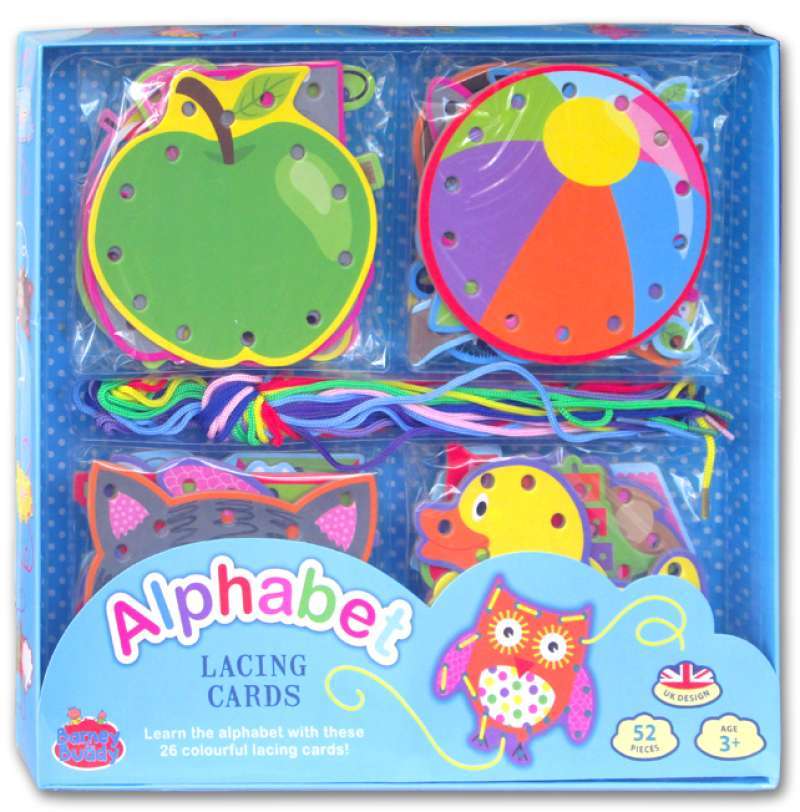 Alphabet lacing deals card set