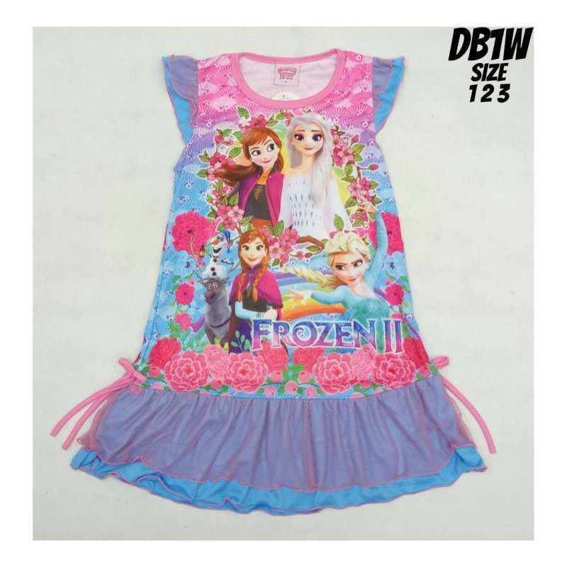 dress frozen anak