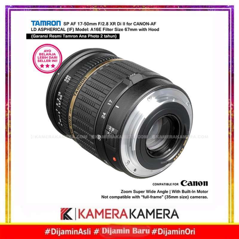 kamerakamera tamron sp af 17 50mm f 2 8 xr di ii ld asph if for canon resmi