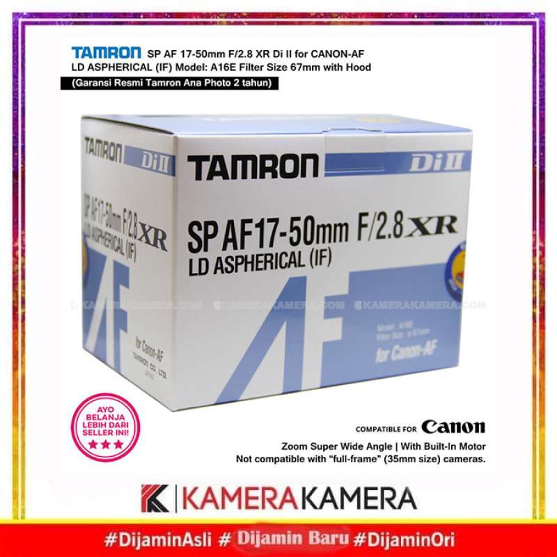 kamerakamera tamron sp af 17 50mm f 2 8 xr di ii ld asph if for canon resmi