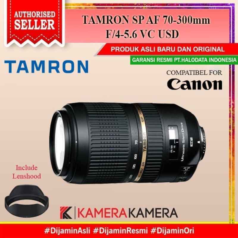 kamerakamera lensa tamron sp af 70 300mm f 4 5 6 vc usd lensa kamera dslr for canon