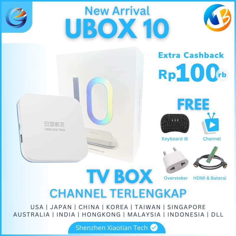 UNBLOCK TECH  最新安博盒子第十代 UBOX  PROMAX TVBOX 4+G