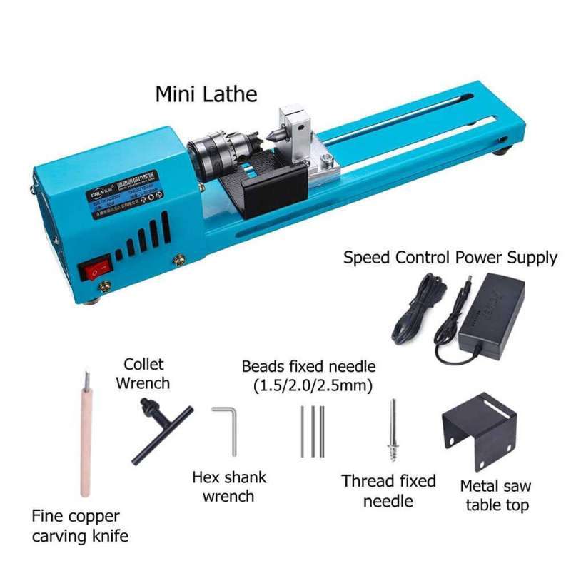Jual Wolike Mesin Bubut Kayu Mini Lathe Beads Woodworking 150w X707 Top Online Januari 2021 Blibli