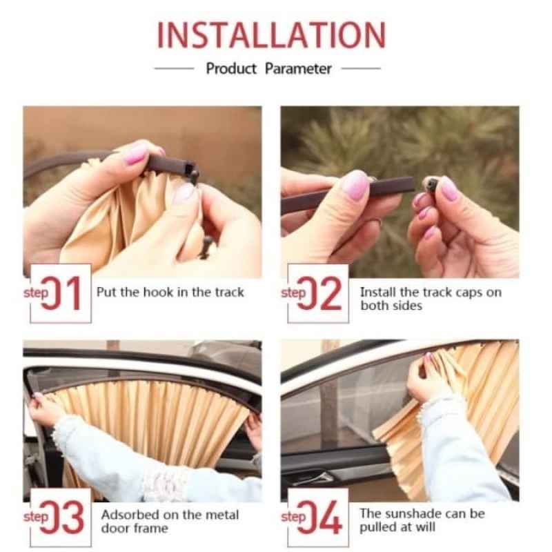 jual car magnet window sun shades 4 pcs tirai gorden jendela kaca mobil online april 2021 blibli