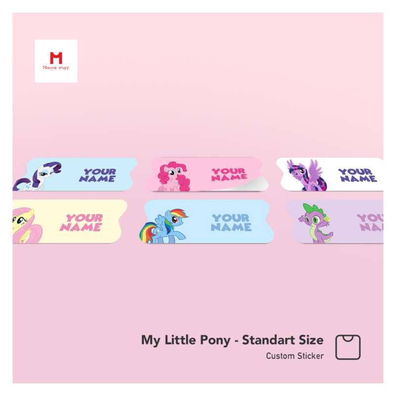 Promo Label Nama Custom My Little Pony Size Standart 5 X 2cm
