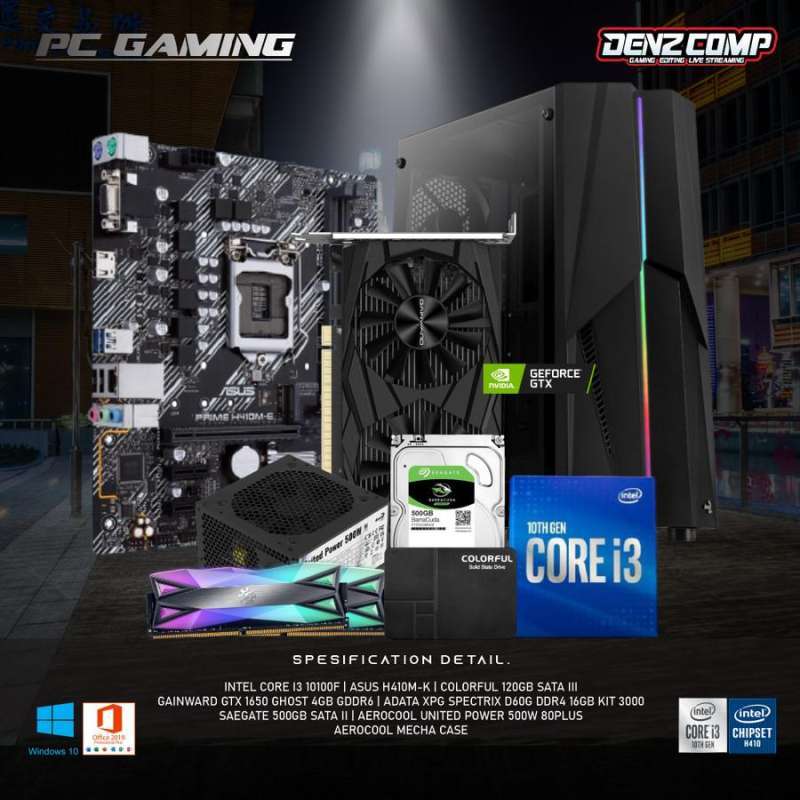 HOT Pc Gamer I3 10100 Gtx 1650 Super I3 Gen 10100 F Gtx 1650