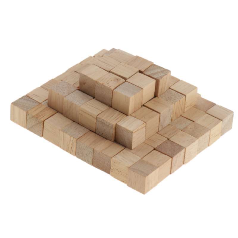 Promo Handmade Square Wooden Block 