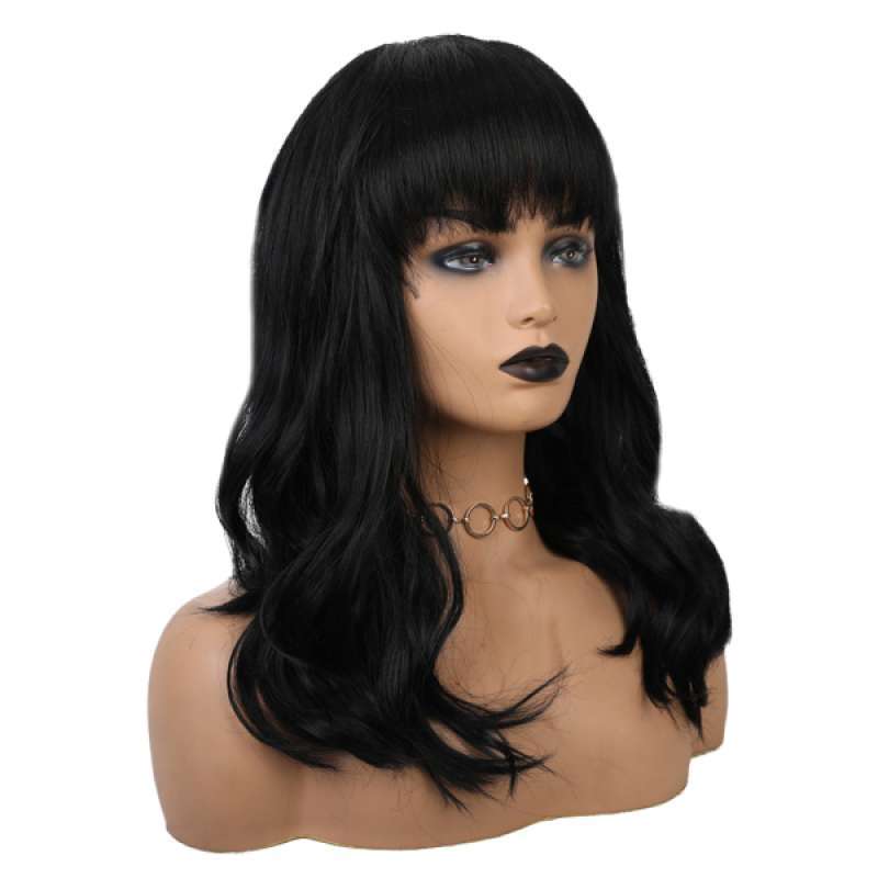 black wig with bangs