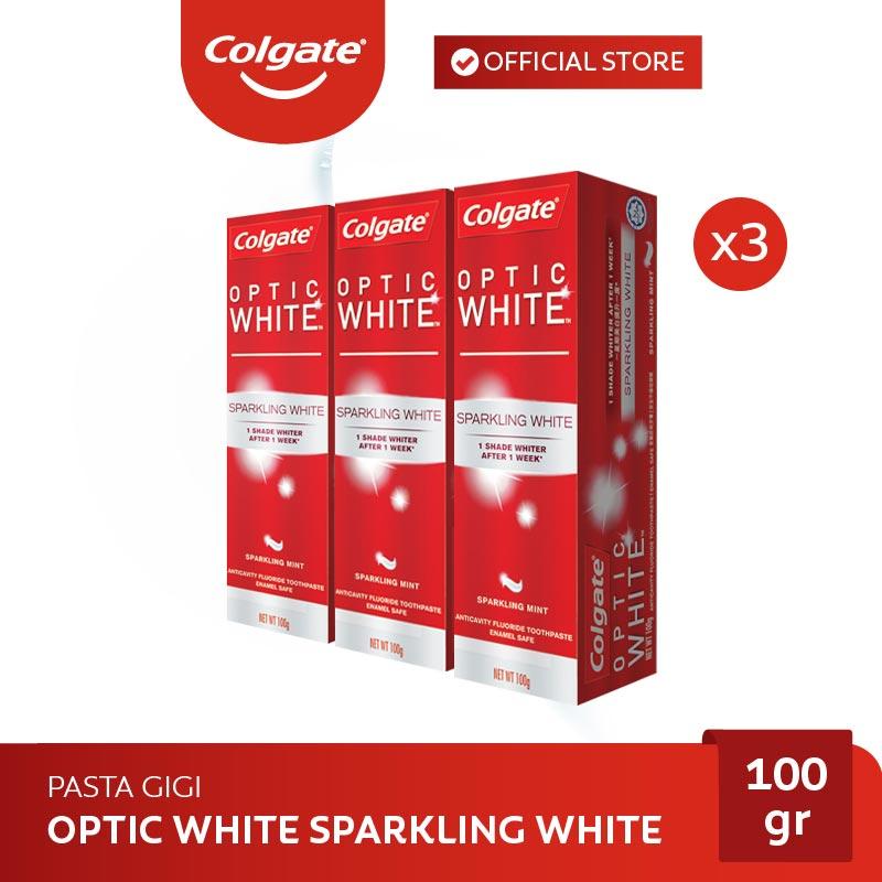 Jual Colgate Optic White Sparkling White Pasta Gigi 100 G Triple Pack Online Oktober 2020 Blibli Com