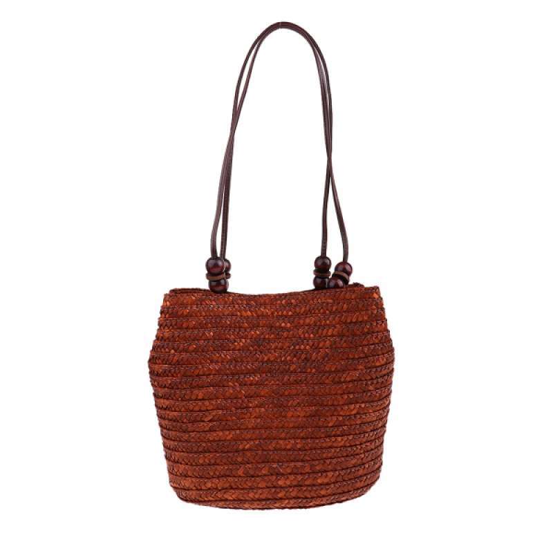 Jual 3 Colors Womens Bohemia Straw Hand Woven Bag Summer Beach Purse Tote Handbag Online Desember 2020 Blibli